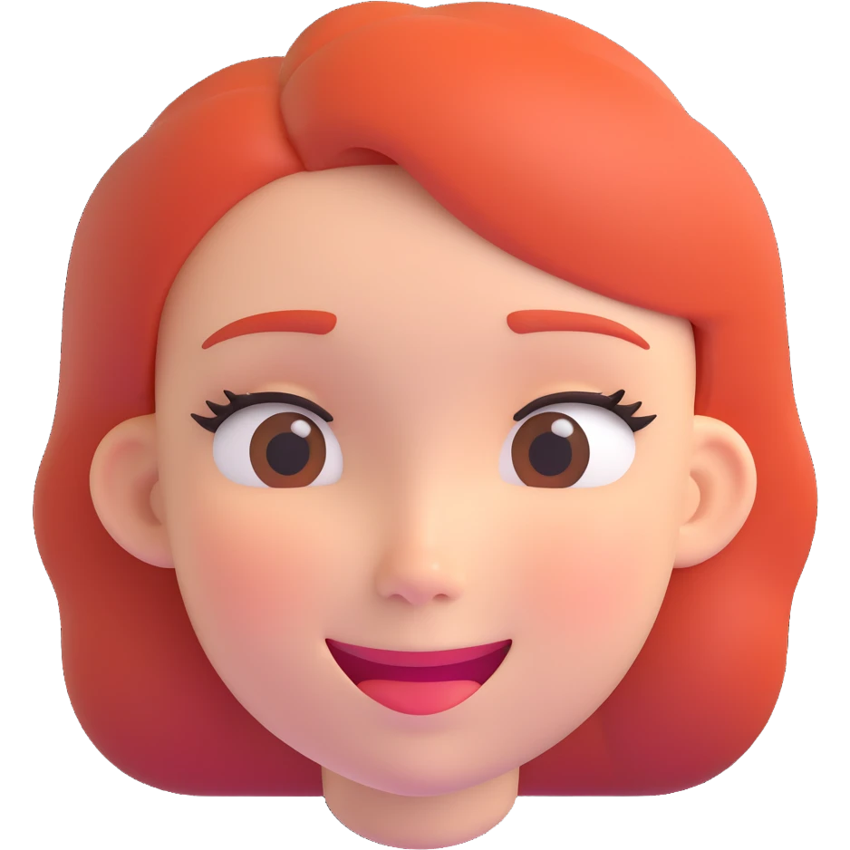 girl's face winking, only face, no text emoji