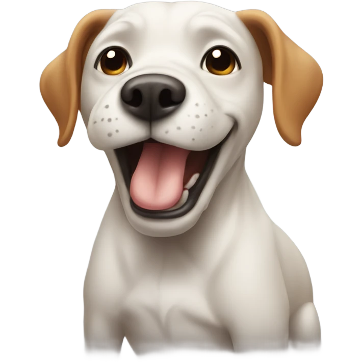 A dog farting emoji