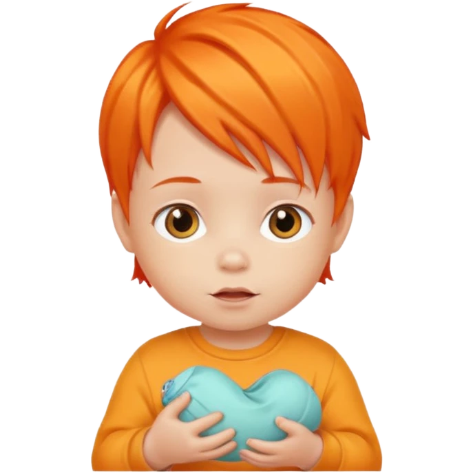 orange hair baby  emoji