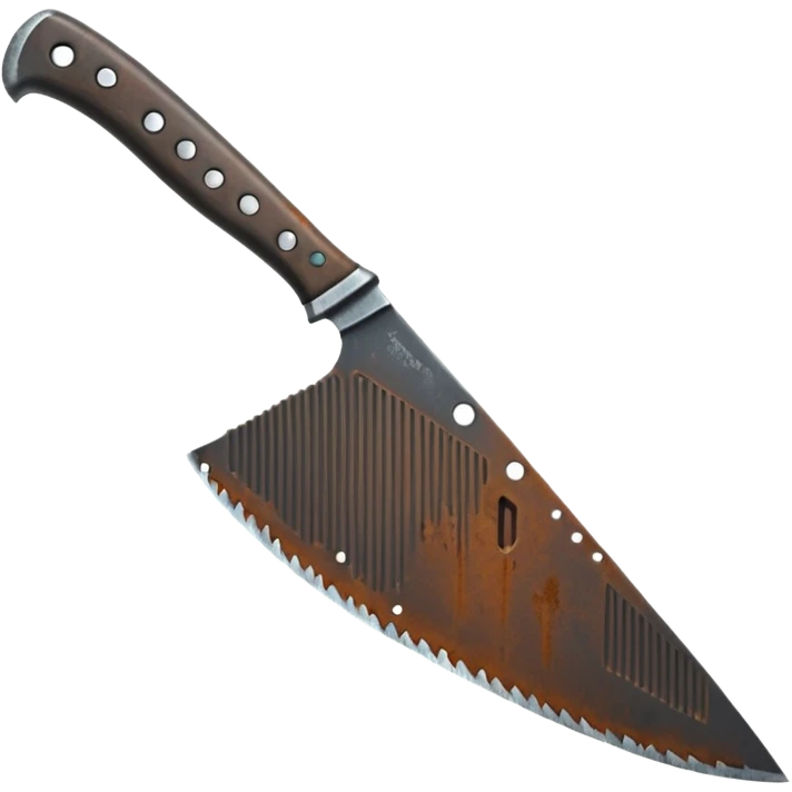 dark metal machete  emoji
