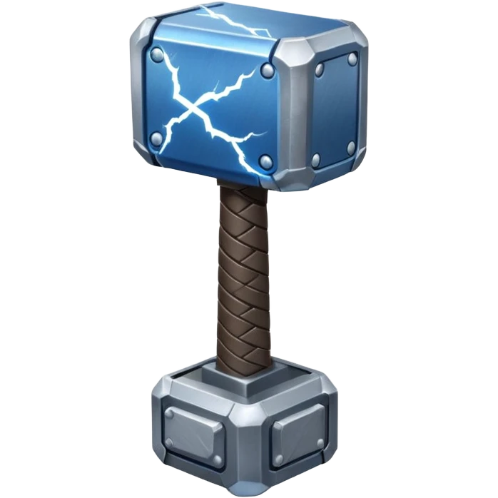 Thor hammer with thunder back side emoji