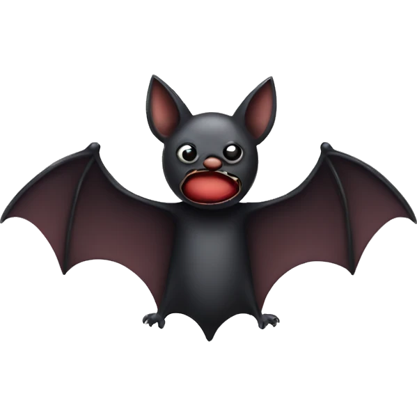 a bat with a nose bleed emoji