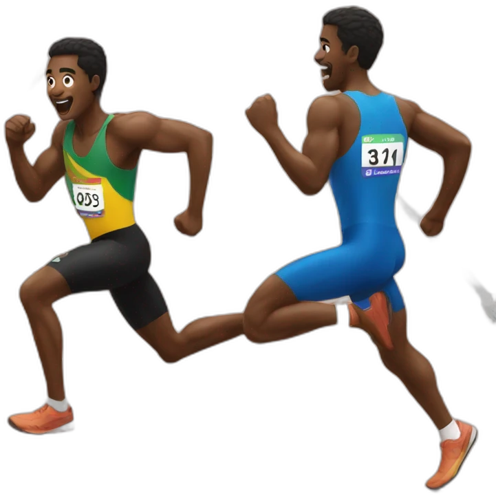 black man on the finish line emoji