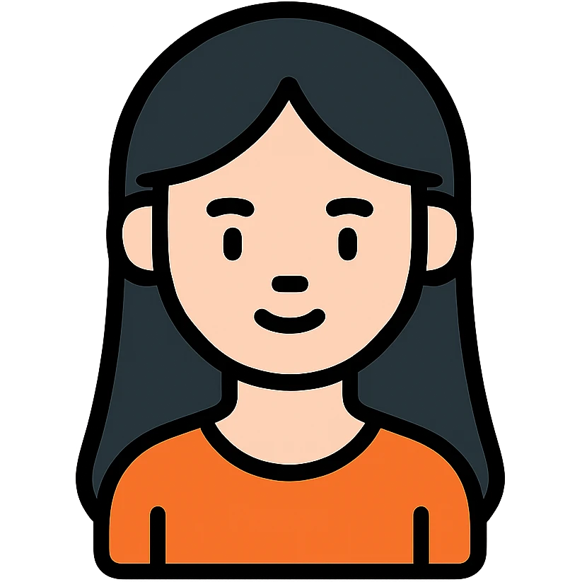A girl with long black hair and fair skin emoji