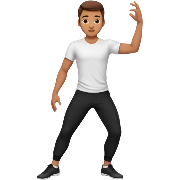 male dance choreographer with pants and shirt emoji