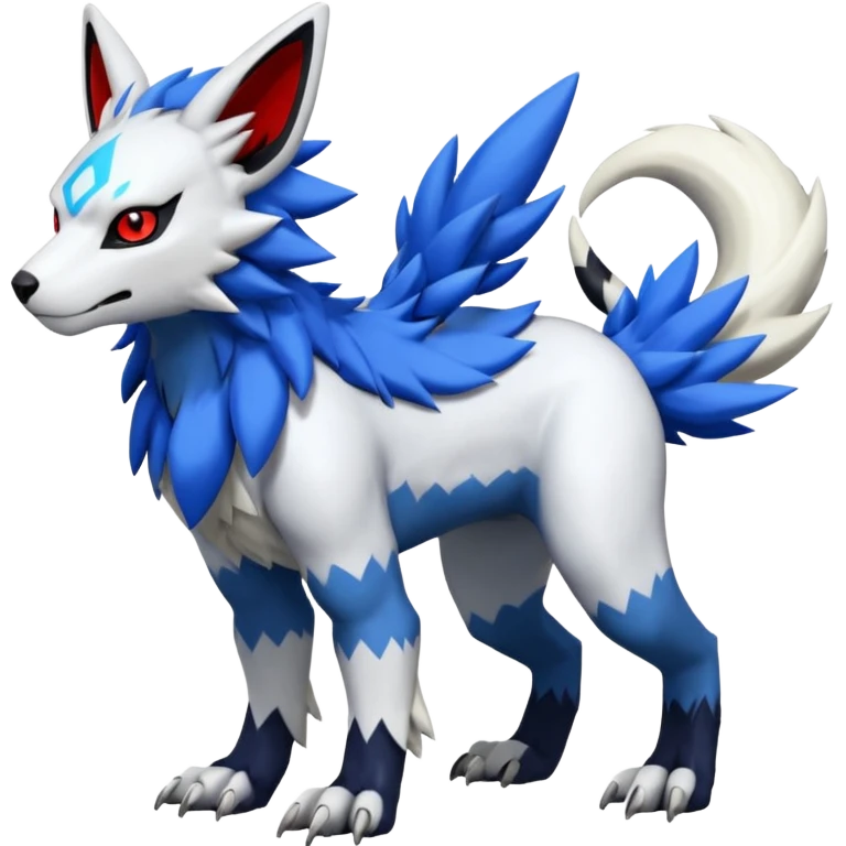 WereGarurumon-Zeraora-Renamon-Absol-fusion-hybrid-creature (full body emoji