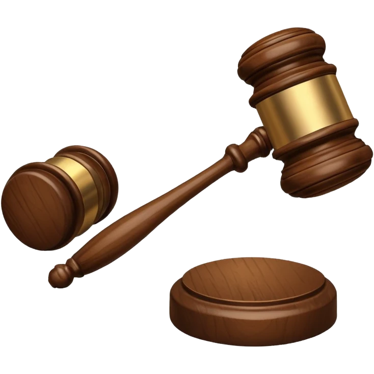 Courtroom Items, Gavel – wooden hammer used by the judge

 emoji