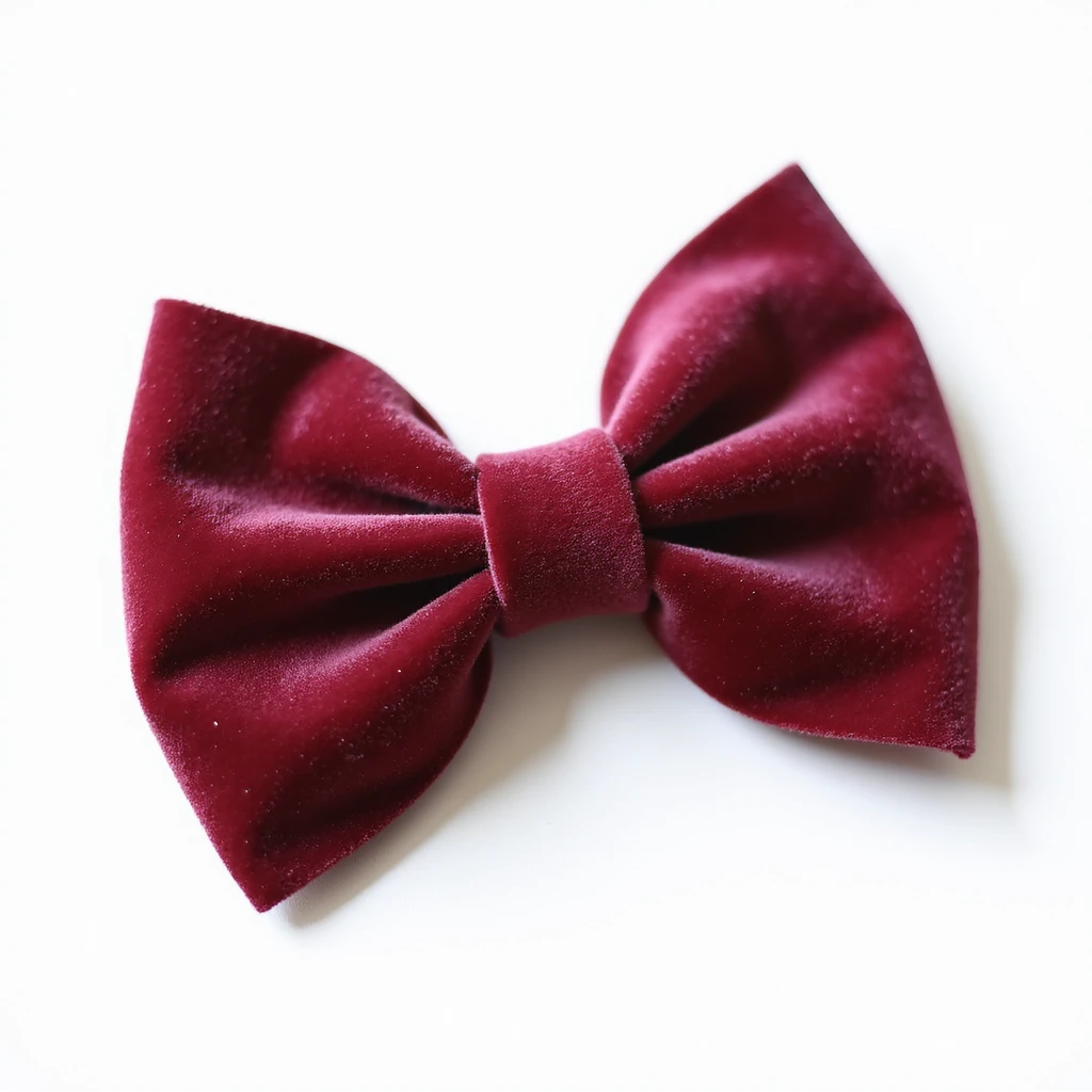realistic hairclip made of velvet fabric, photorealistic, isolated, no hair, neutral background emoji