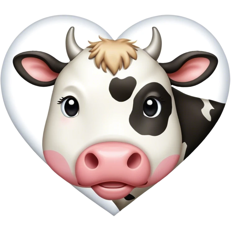Cow print heart emoji