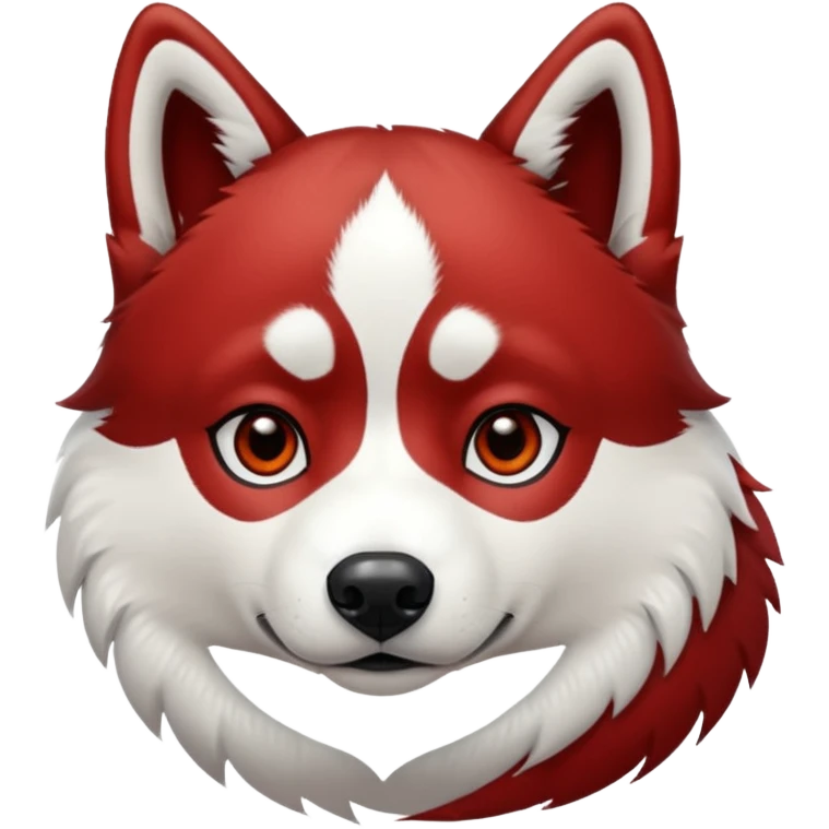 Red white black husky emoji