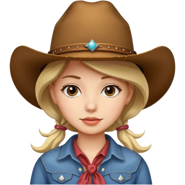Girl with cow girl hat emoji