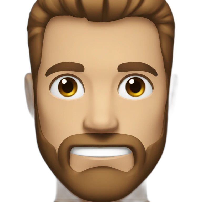 Batman Blue Eyes Brown Beard Muscle emoji