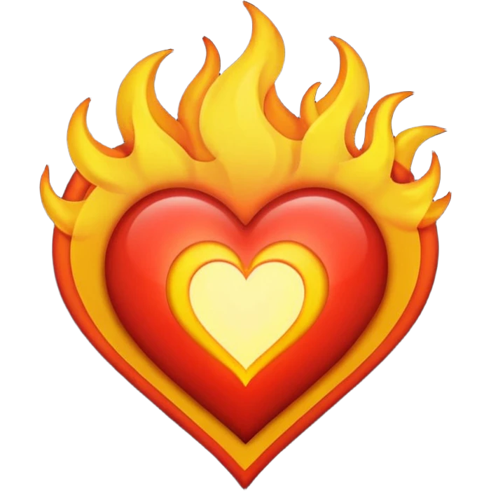 heart with a flame border emoji