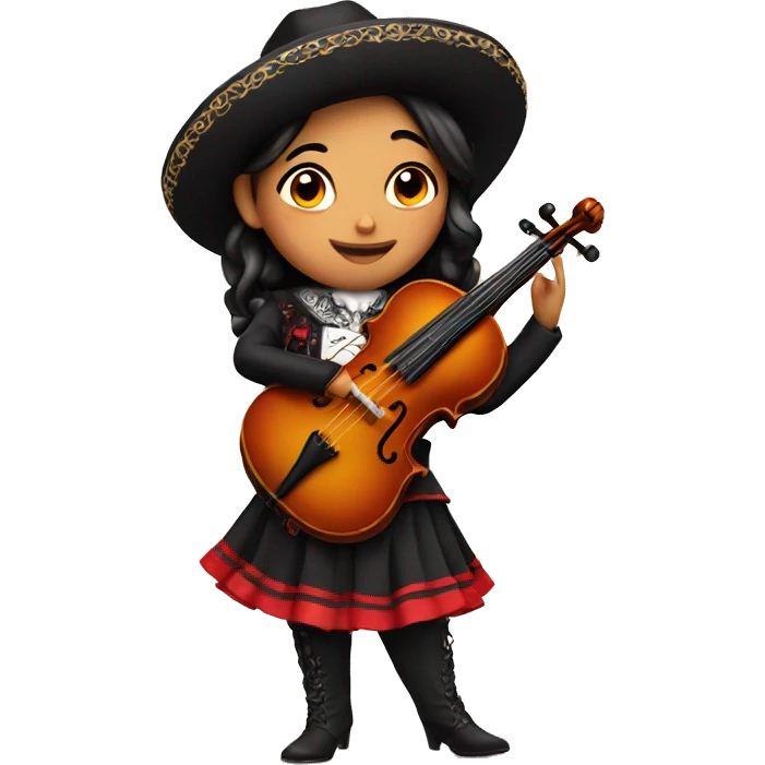 Mariachi girl with violin emoji