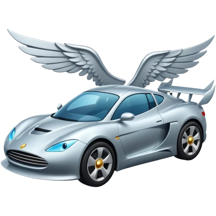Car with wings emoji