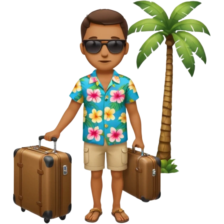 tourist with a suitcase emoji