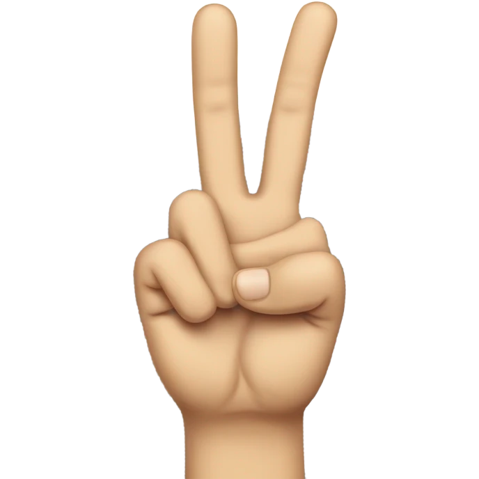 peace sign with fingers upside down emoji