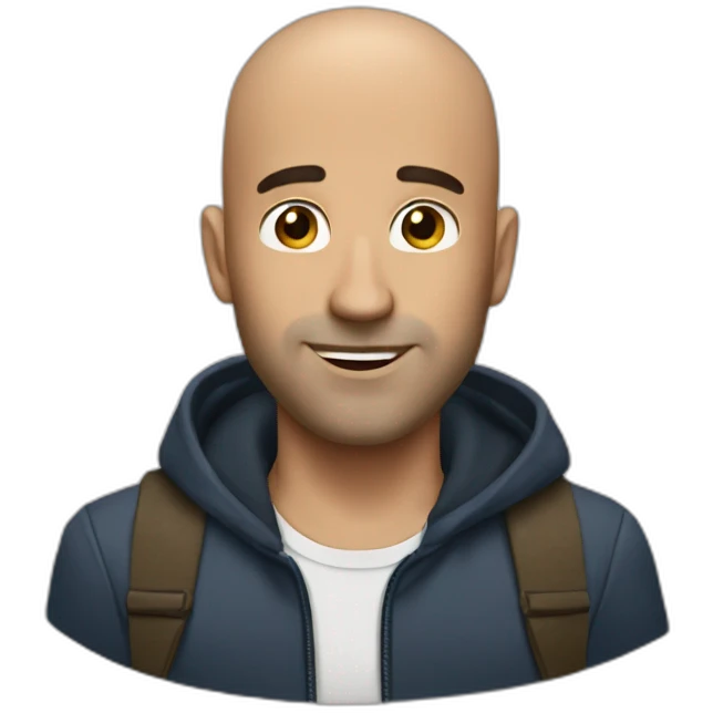 a baldy brunette men emoji
