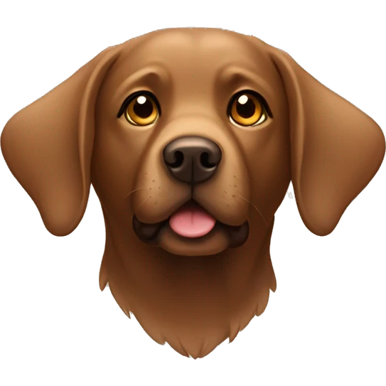 Brown Labrador with wings emoji
