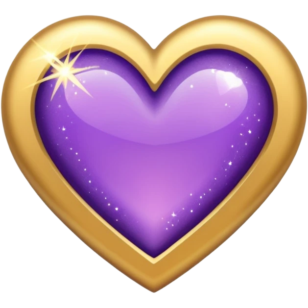 purple heart with a gold sparkle emoji