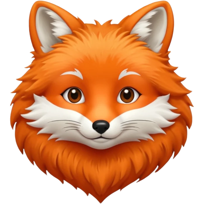 Heart Made by fox fur without the face of the fox emoji