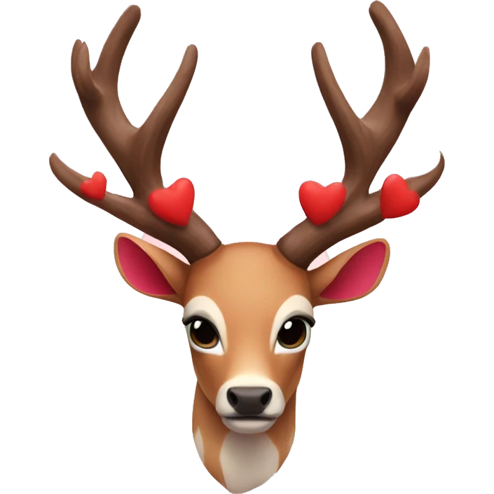 Venado con corazones  emoji