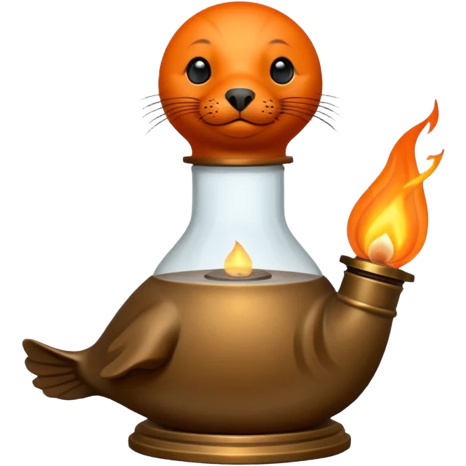 Seal oil lamp, Inuits emoji