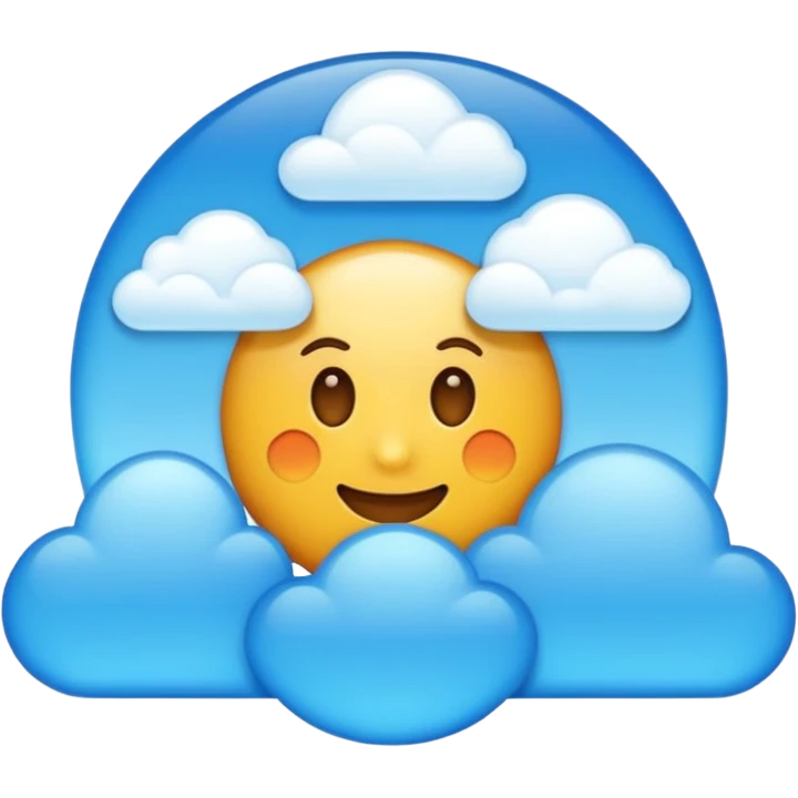 Bright sun shining in clear sky emoji