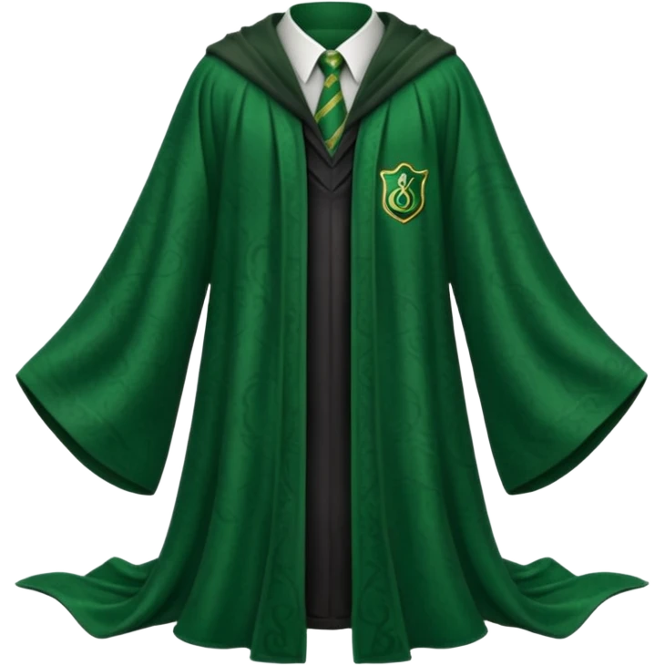 Hogwarts robe in slytherin farbe emoji