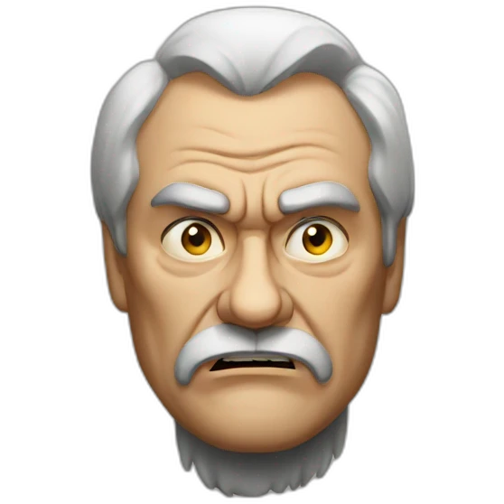Bold old angry Russian emoji