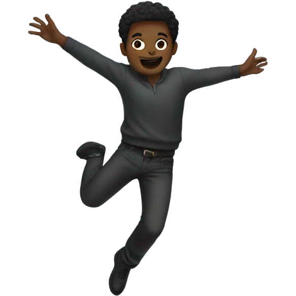 Flying black person emoji