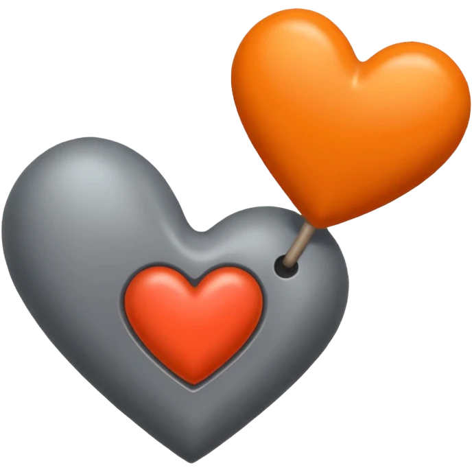 due foche innamorate con il cuore arancione  emoji