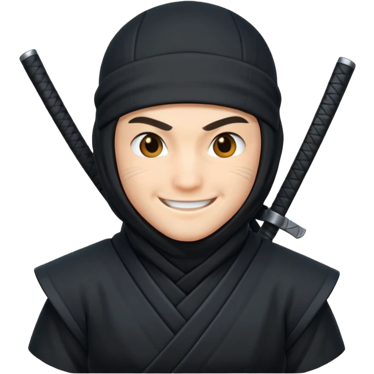 Ninja combinando con cara de enamorado  emoji