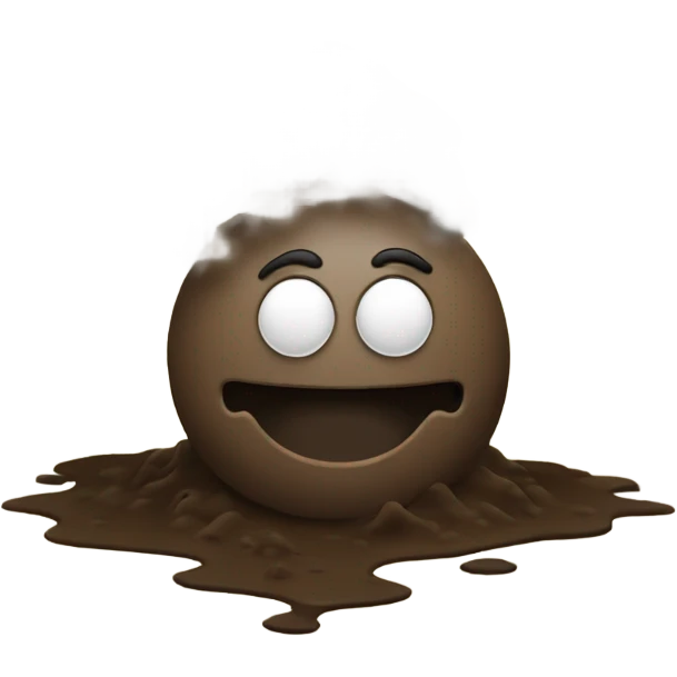 Mud with stinky steam emoji