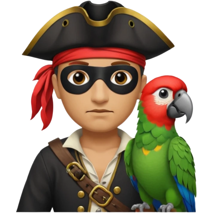 pirate and parrot emoji