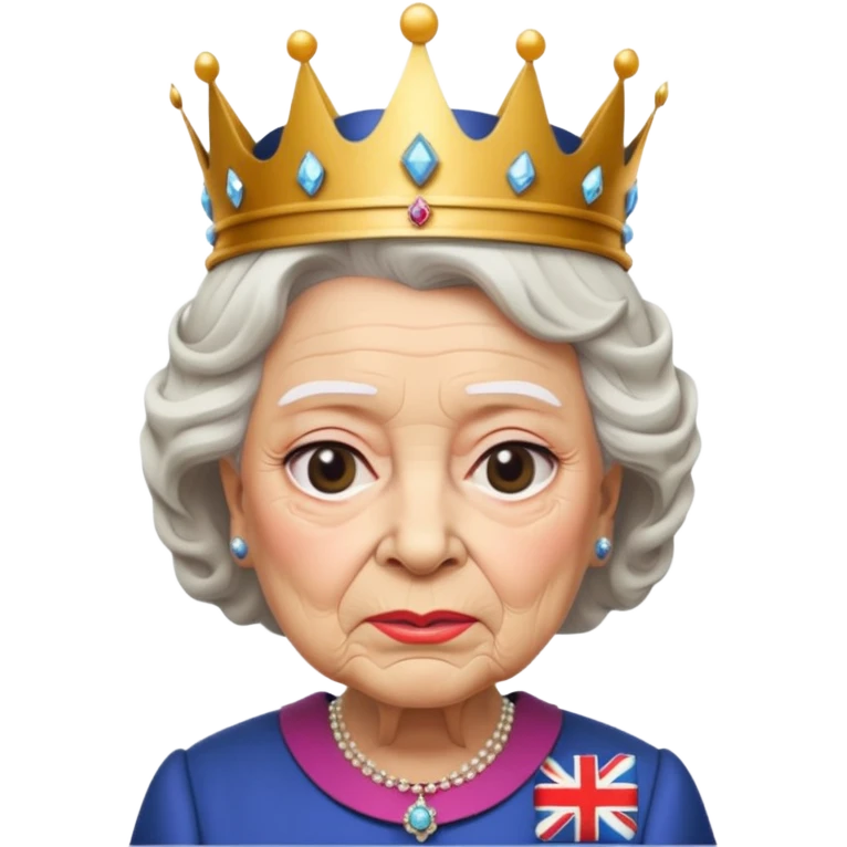 La reine Élisabeth 2 en moche emoji