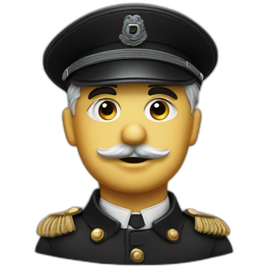 Charlie Chaplin with a German military cap emoji