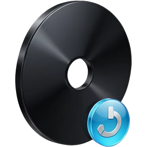 black computer disk emoji