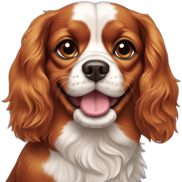 cavalier king charles spaniel  boy dog smiling emoji