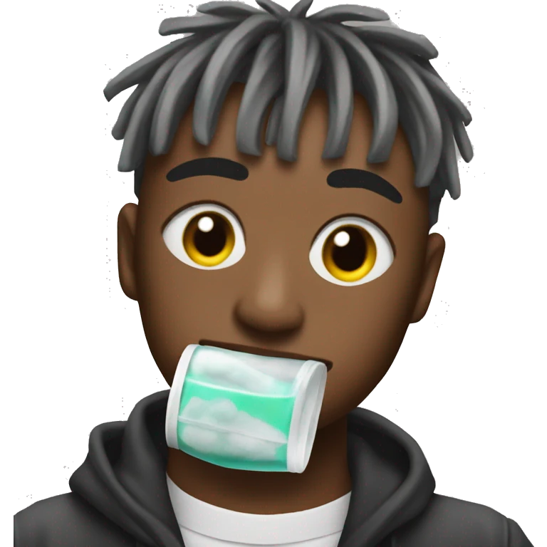 Juice Wrld with medicine emoji