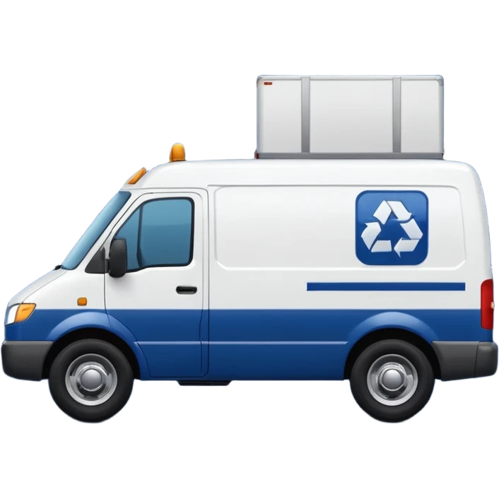 delivery by van, Logo "Publicare" (in dark blue) emoji