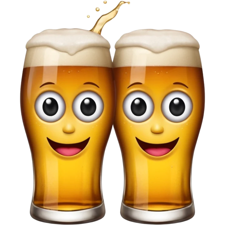 cervezas con ojos y bocas bebiendo alcohol con amigas cervezas emoji
