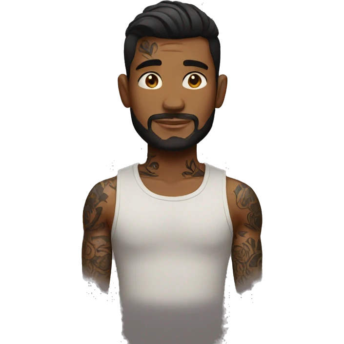 Man wearing tattoos  emoji