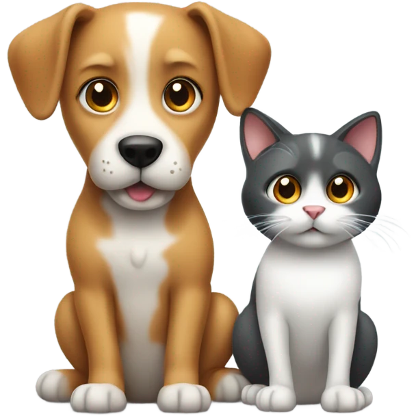 Dog and cat emoji