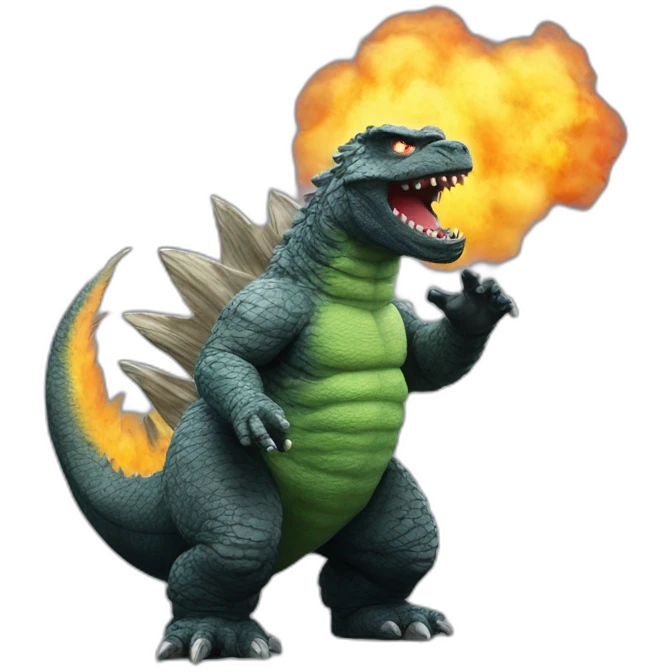Godzilla qui fume emoji