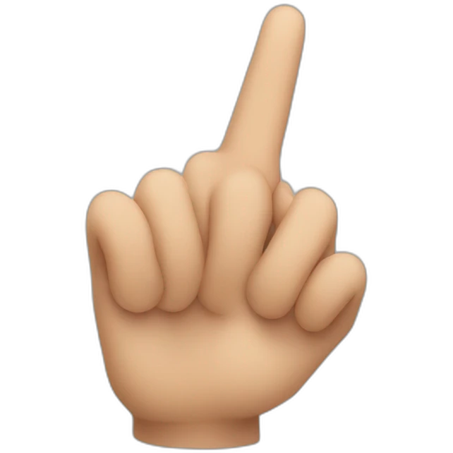 Two pointed fingers up hand emoji