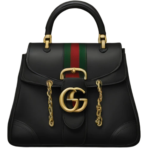 Black Gucci purse emoji
