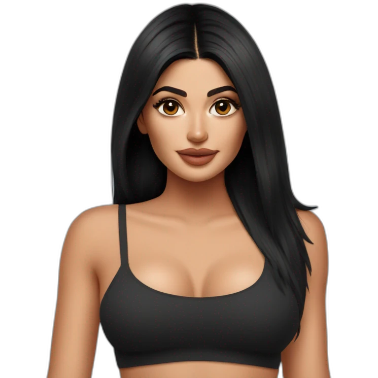 kylie-jenner sans shirt emoji
