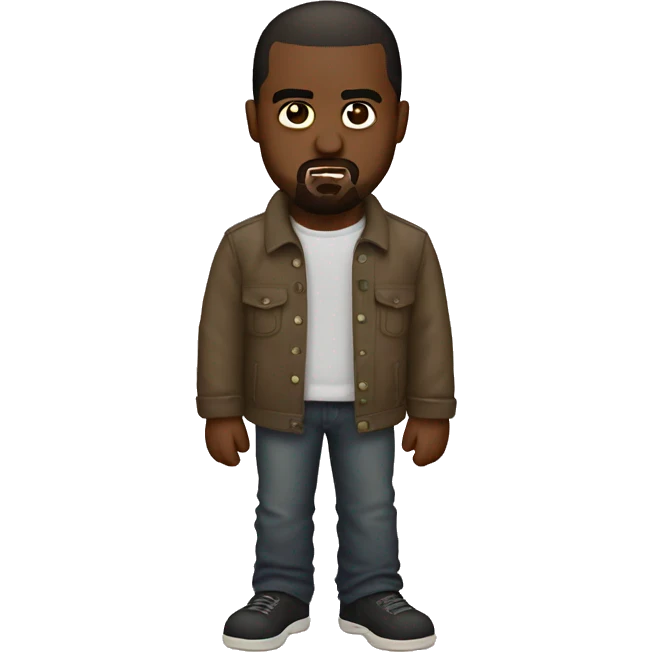 Kanye west with pick bow emoji