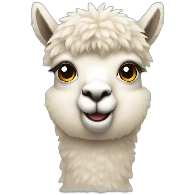 alpaca cute face emoji